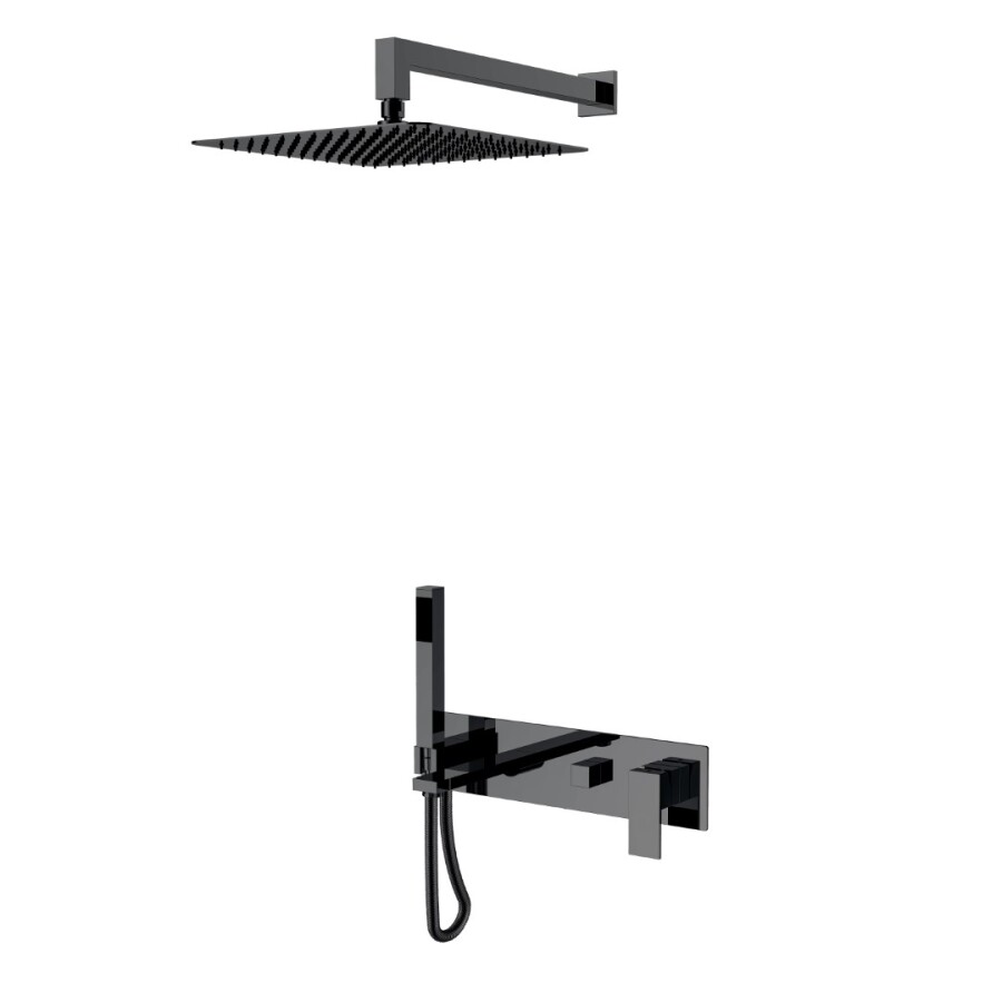 Душевая система с изливом Boheme Qubic Shine Gun Metal 474-SGM