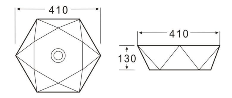 BelBagno BB1344A раковина накладная 41 см белая