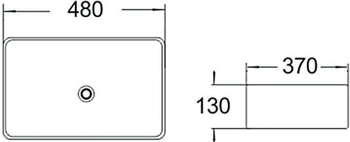 SantiLine SL-1010 раковина накладная 48 см