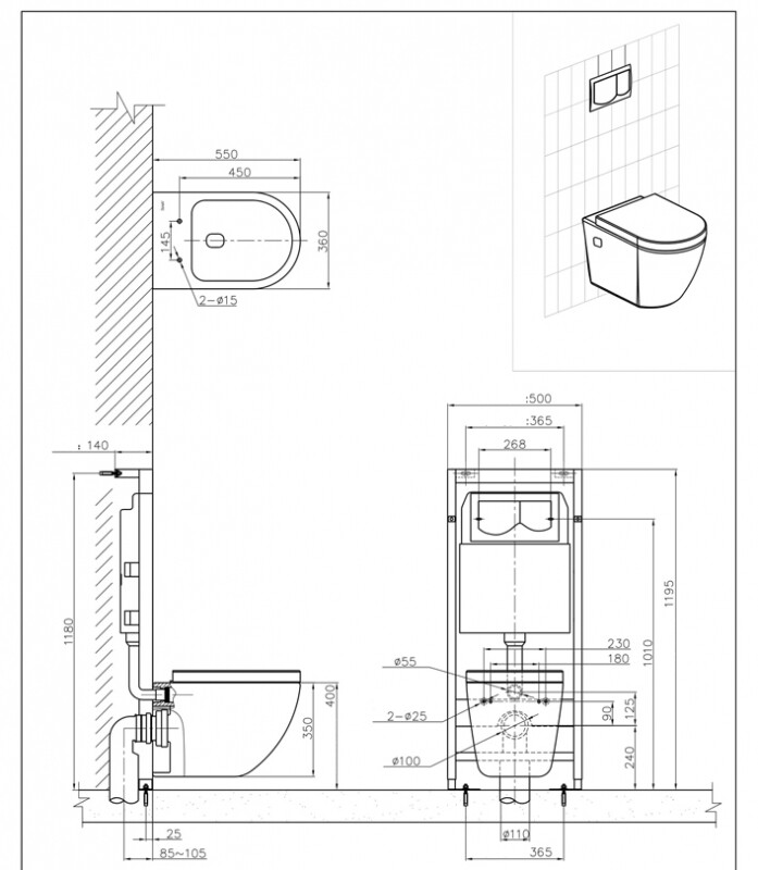 Bravat C2190UW-ENG унитаз подвесной