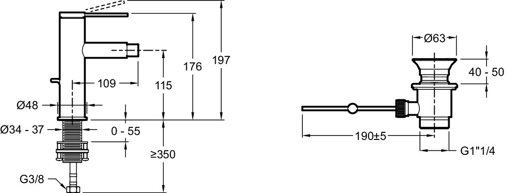 Jacob Delafon Grands Boulevards E77982-4A-CP смеситель для биде