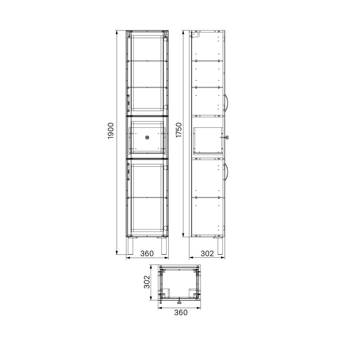 Iddis Oxford OXF36W0i97 шкаф-пенал напольный белый 36