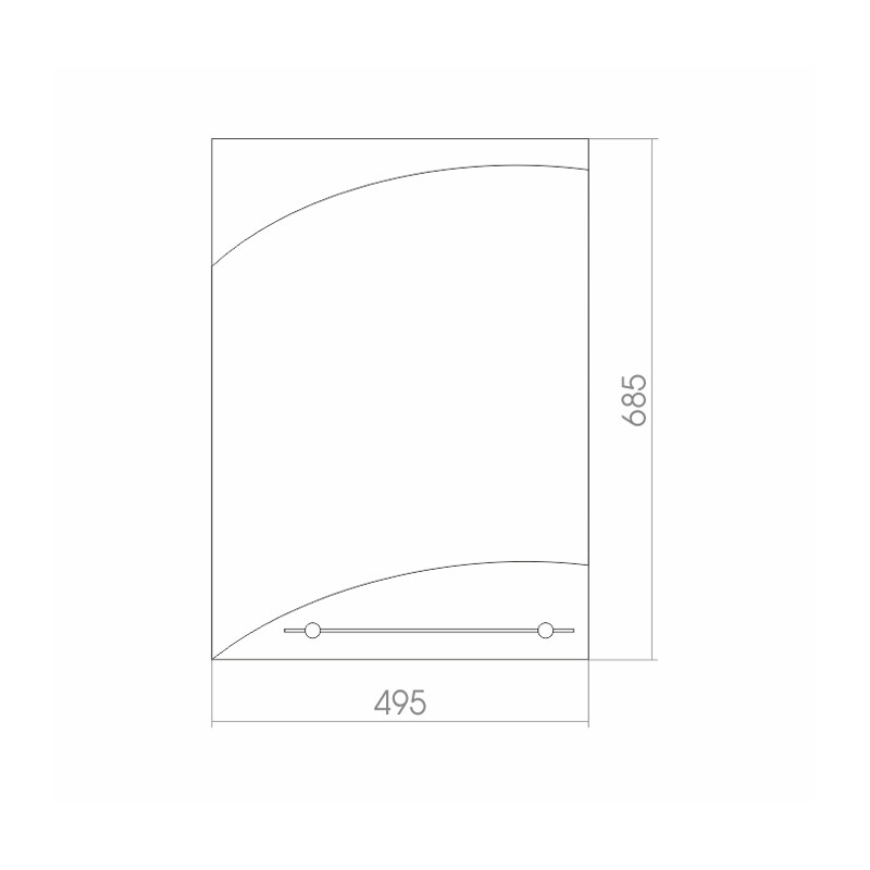 Зеркальное полотно Loranto Прима 495*685 00000000364