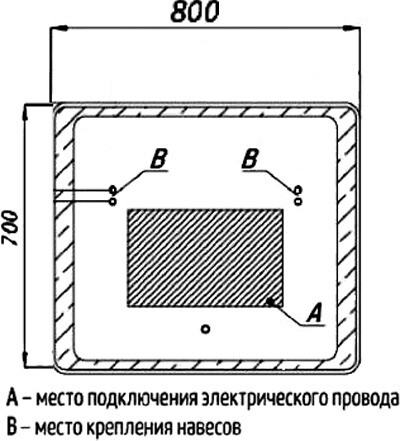 Зеркальное полотно Акватон Соул 80*70 1A252702SU010