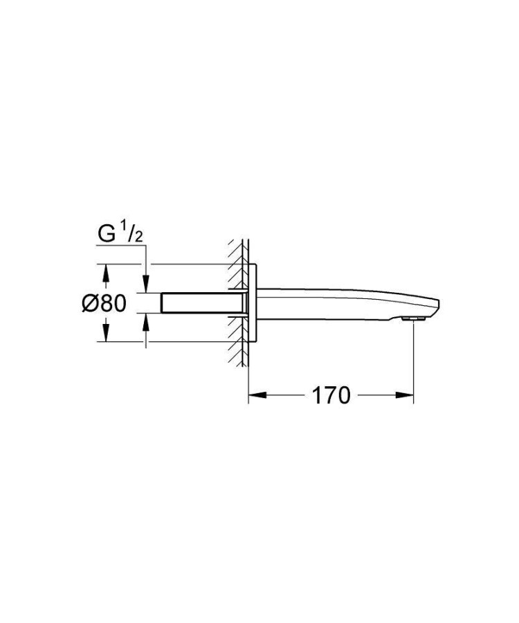 Grohe Eurostyle Cosmopolitan 13276002 излив для ванны хром