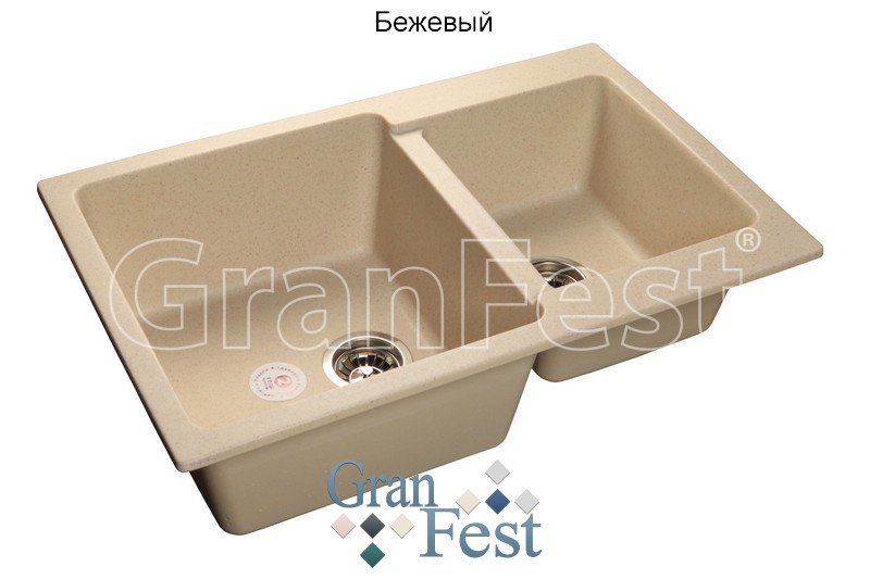 GranFest Practic GF-P-780K кухонная мойка бежевый 77.5 х 50.6 см