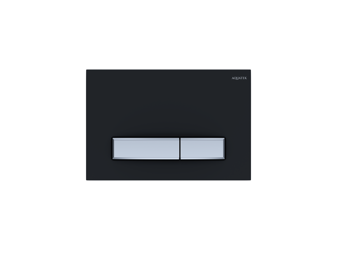 Aquatek Панель смыва для инсталляции Slim Черная матовая (клавиши прямоугольные хром) KDI-0000031