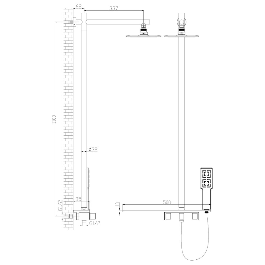 Lemark Tropic LM7001C Душевая система без излива