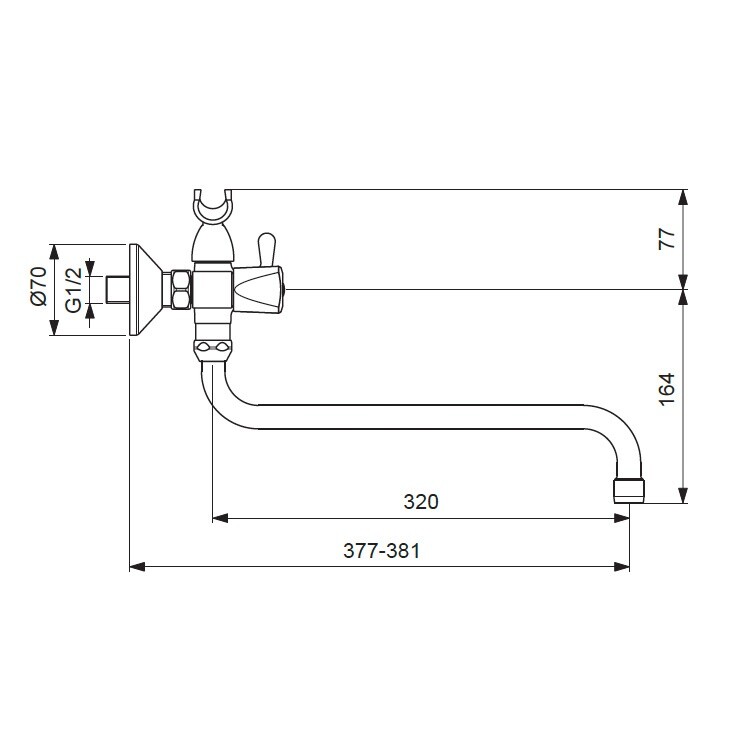 Vidima Practice BA230AA смеситель для ванны и душа хром