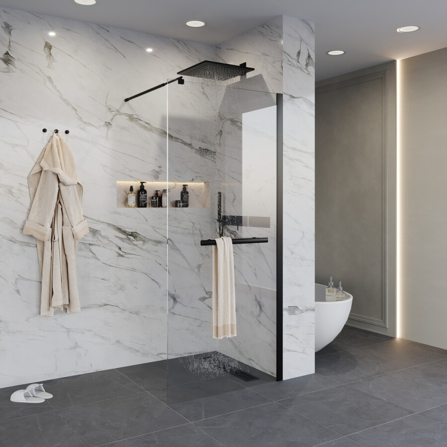 Душевая перегородка Niagara Nova NG-681-11ВLACK (110х195)