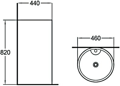 SantiLine SL-4003 раковина напольная 46 см