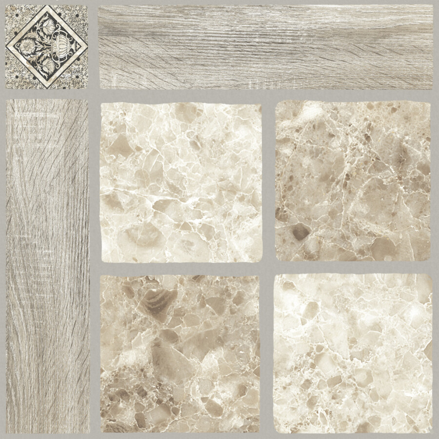 Плитка керамическая Евро-Керамика 3 PL 1001 Палермо 40x40