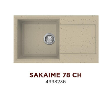 Omoikiri Sakaime 78-СH 4993236 кухонная мойка тetogranit шампань 78х43.5 см