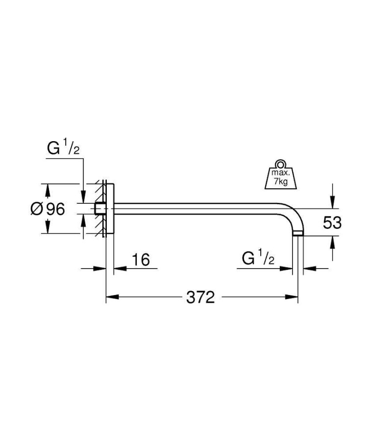 Grohe Rainshower neutral 28982000 душевой кронштейн