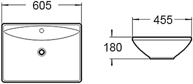 SantiLine SL-1015 раковина накладная 60 см