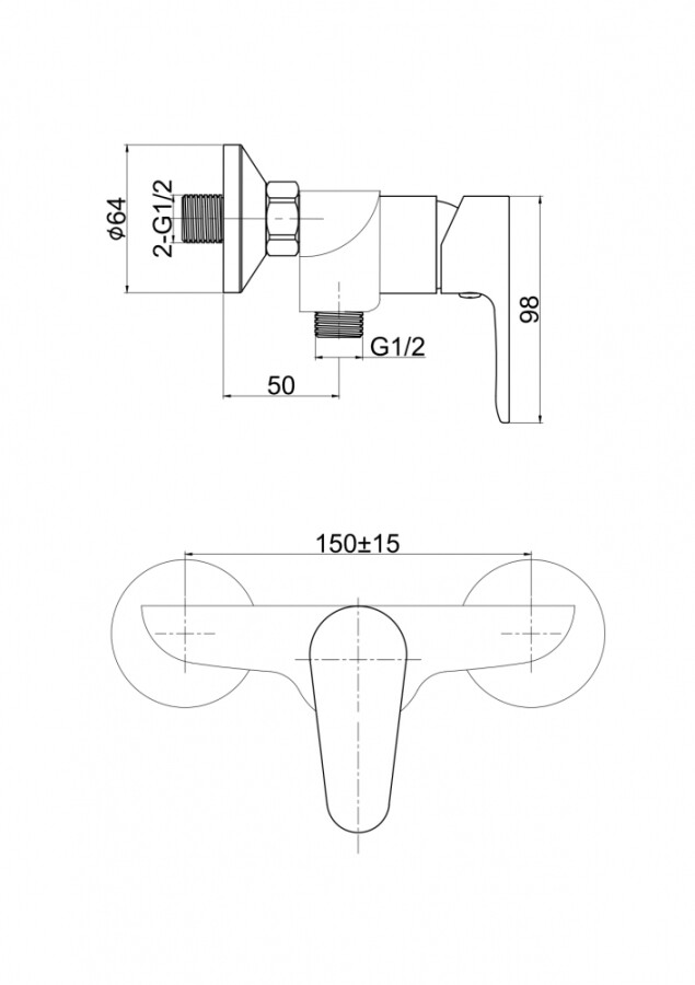 Cersanit Cersania A63032 смеситель для душа хром