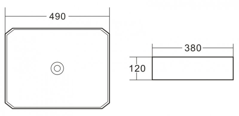 BelBagno BB1386 раковина накладная 49 см белая