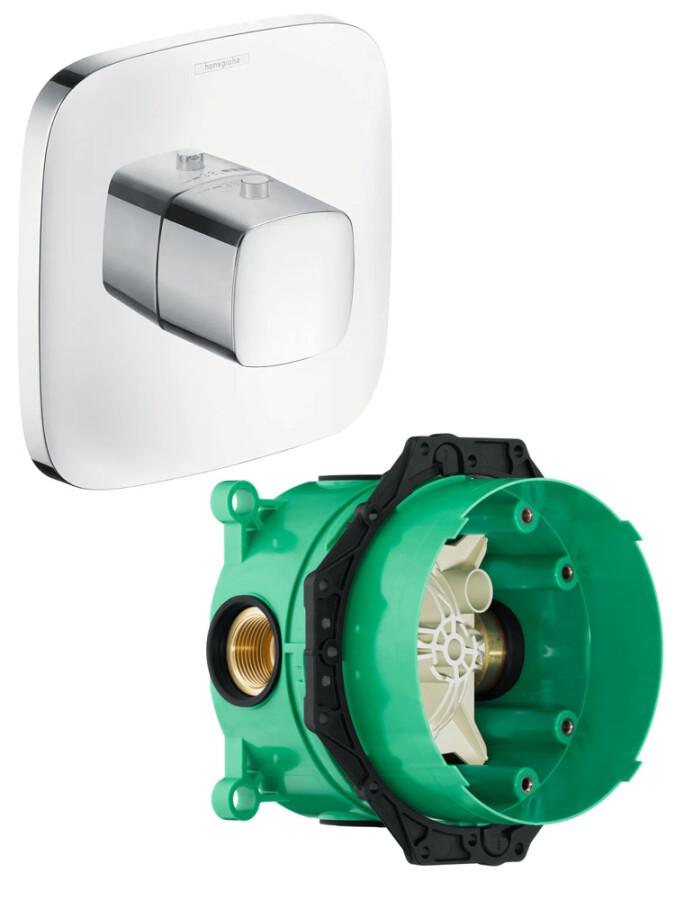 Hansgrohe 15772000S Set HG PuraVida Highflow термостатический смеситель для душа (15772000+01800180) Хром