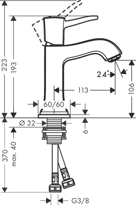 Hansgrohe 31301000 Metropol Classic смеситель для раковины хром