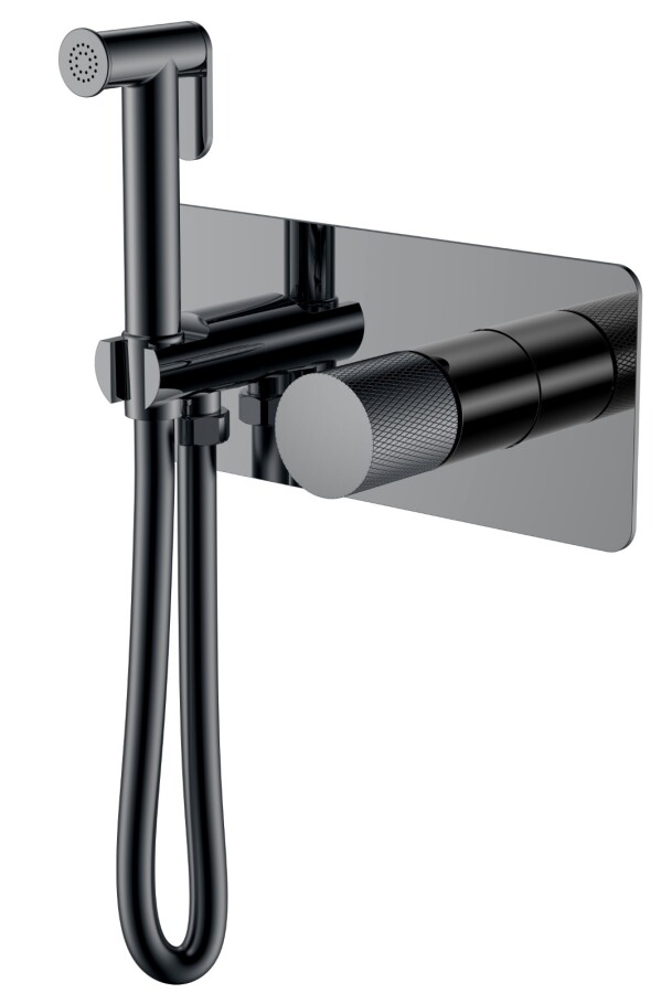 Гигиенический душ со смесителем Boheme Stick ручка Touch Shine Gun Metal 127-SGM.2