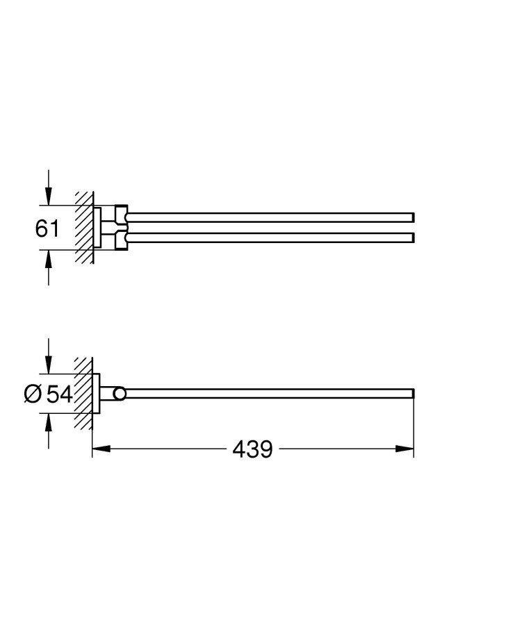 Grohe Essentials 40371GL1 полотенцедержатель холодный рассвет глянец