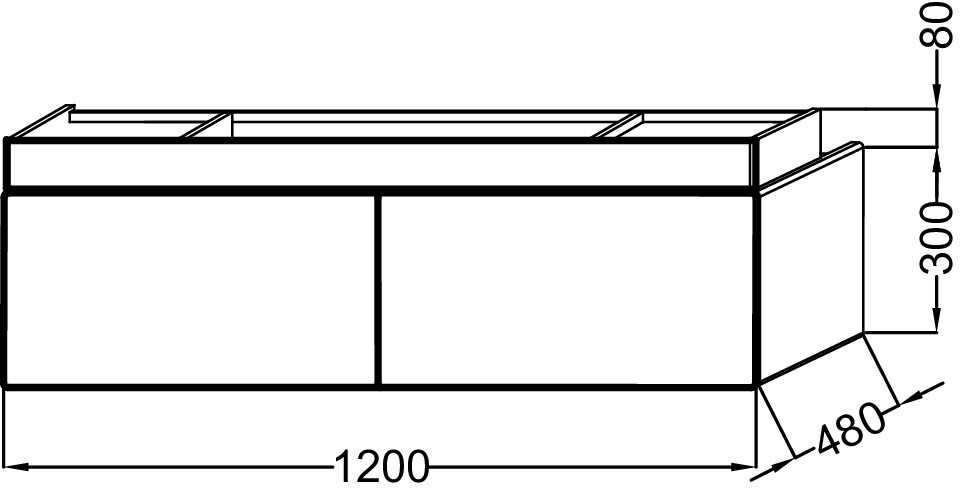 Jacob Delafon Terrace EB1188-274 120 см тумба с раковиной подвесная