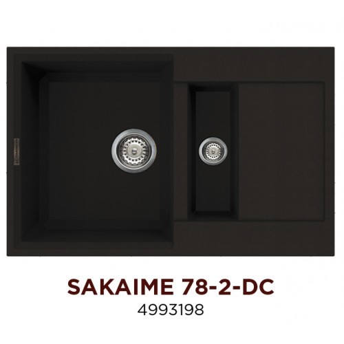 Omoikiri Sakaime 78-2-DC 4993198 кухонная мойка тetogranit темный шоколад 78х50 см