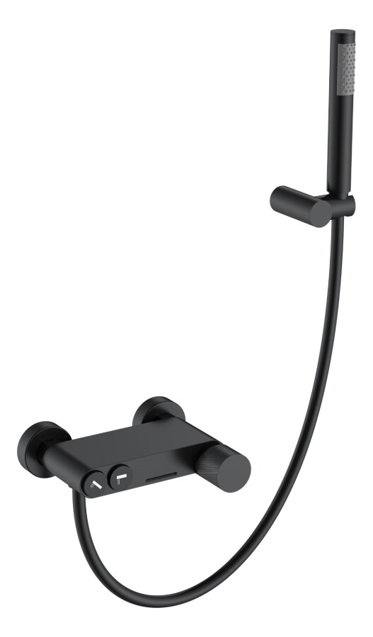 Смеситель для ванны с душевым гарнитуром Boheme Stick ручка Touch Черный матовый 123-BB.2