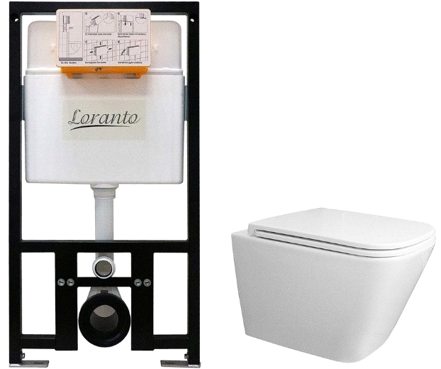 Инсталляция Loranto Prestige с подвесным унитазом Teramo 4551+AZ-0052-UQ3