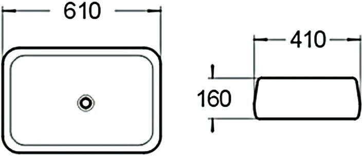 SantiLine SL-1061 раковина накладная 61 см