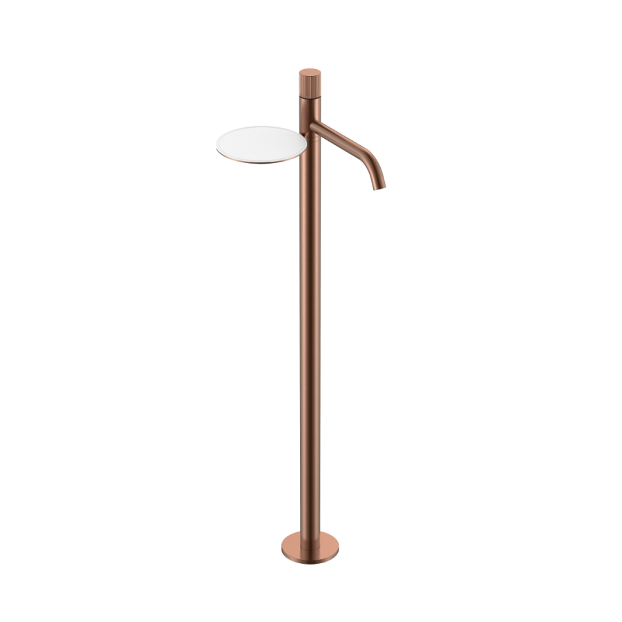 Смеситель для раковины напольный Boheme Stick ручка Linea Copper Brushed 120-CB.3
