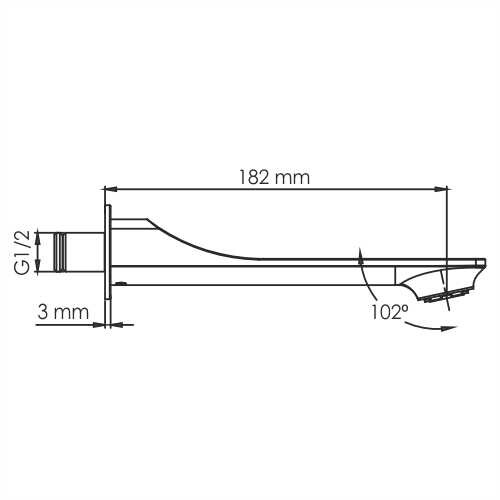 WasserKRAFT A175 излив для ванны черный