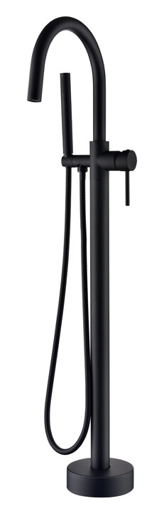 Смеситель для ванны напольный Boheme Uno Черный матовый 469-B