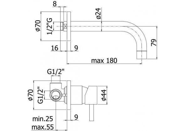 Paffoni Stick SK006CR70 смеситель для раковины хром