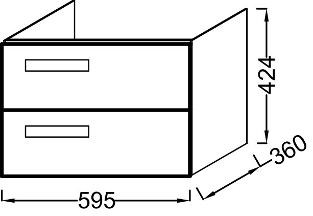 Jacob Delafon Rythmik EB1300-E10 60 см тумба с раковиной подвесная