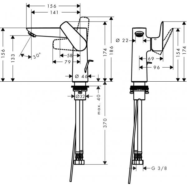 Hansgrohe Talis E 71754700 смеситель для раковины белый