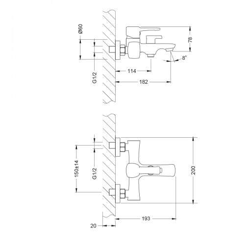 Lemark LM0514C Evitta смеситель для ванны хром