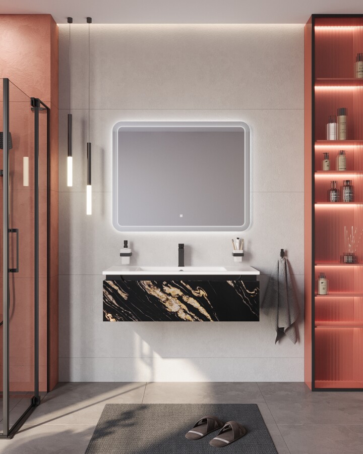 CEZARES SLIDER-1000-1C-SO-NF-P База под раковину подвесная с одним выкатным ящиком 996x476x299 мм