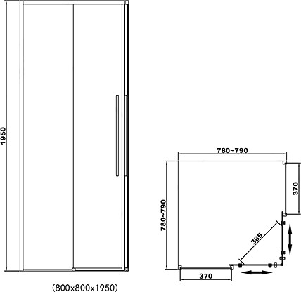 RGW Stilvoll SV-31 душевое ограждение 80*80*195