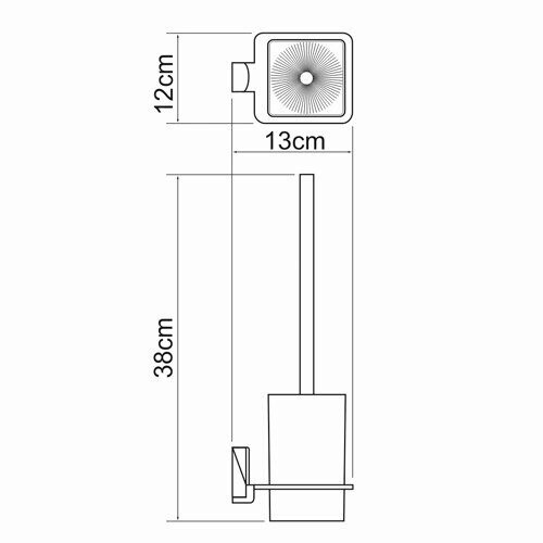 WasserKRAFT Exter K-5227 туалетный ершик бронза