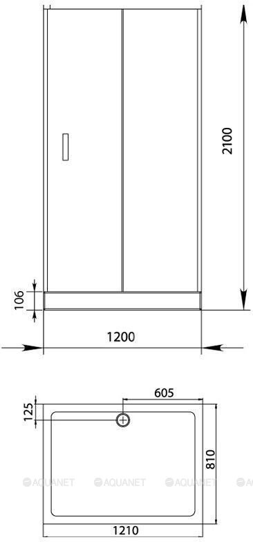 Aquanet Alfa NAA1131 душевое ограждение 120*80*200