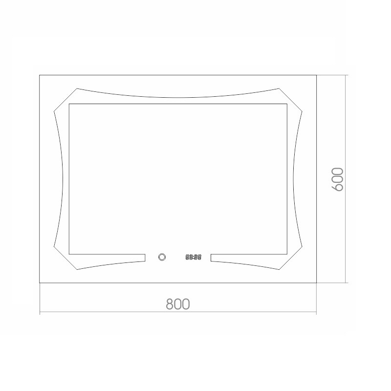 Зеркальное полотно Azario Otto 80*60 CS00059245