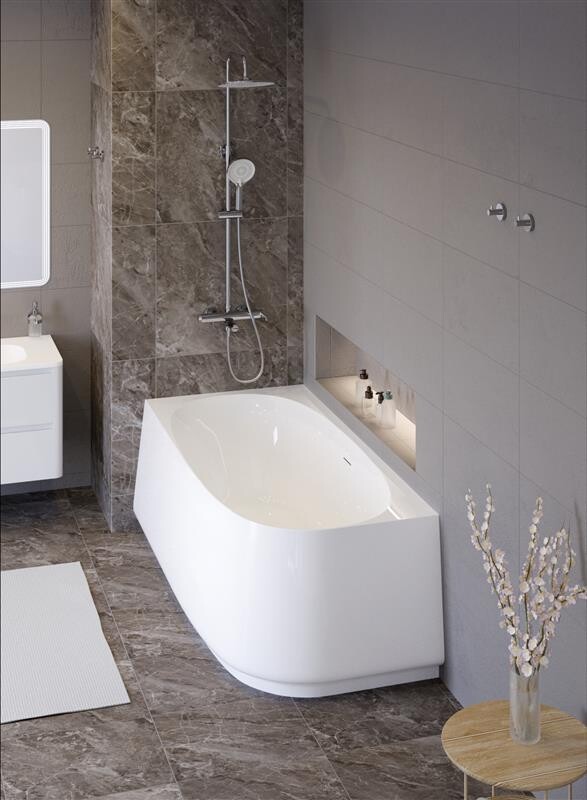 Ванна акриловая угловая левосторонняя 165х80 Cezares CZR-LUX-CORNER-165-80-58-L