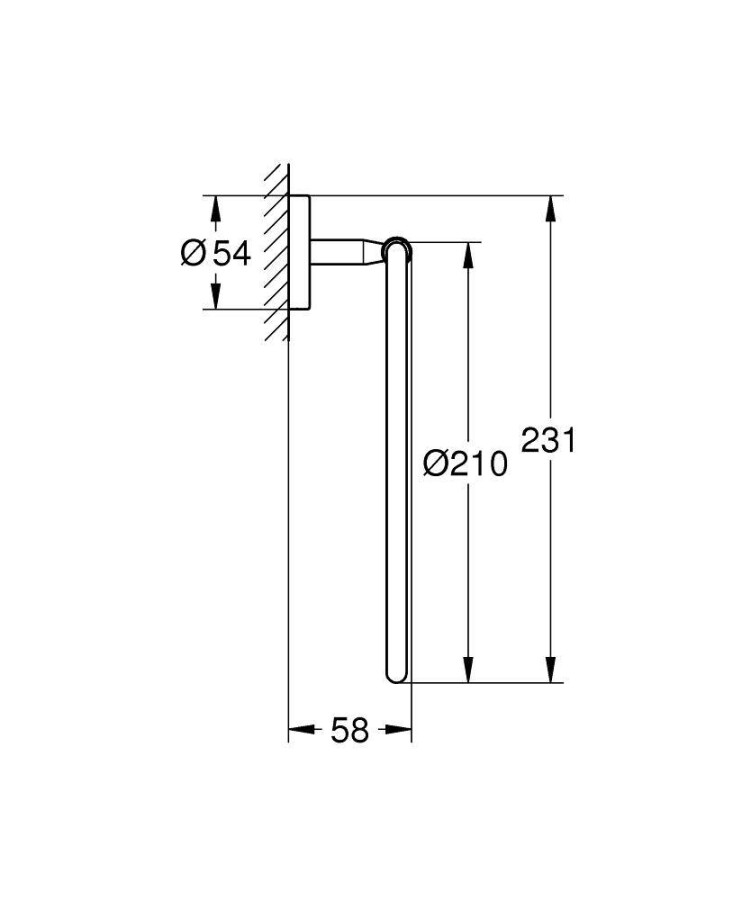 Grohe Essentials BauCosmopolitan 40460001 полотенцедержатель кольцо