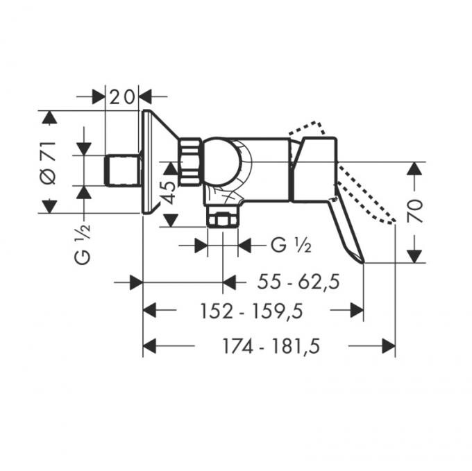 Hansgrohe Focus S 31762000 смеситель для душа