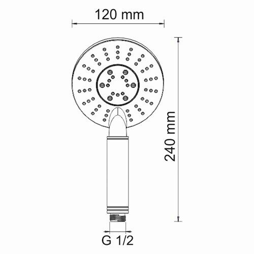 WasserKRAFT A058 ручной душ хром