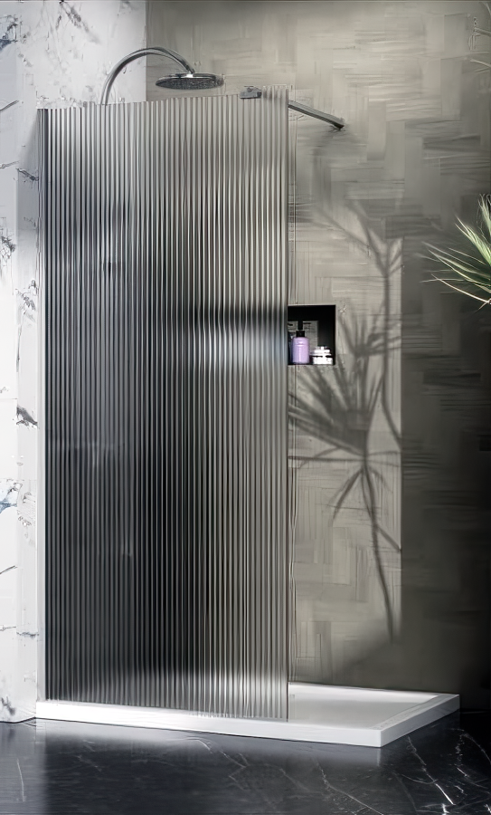 Azario Душевая перегородка Walk-in 110*195 Матовый графит AZ-251-110-MGR-CRF