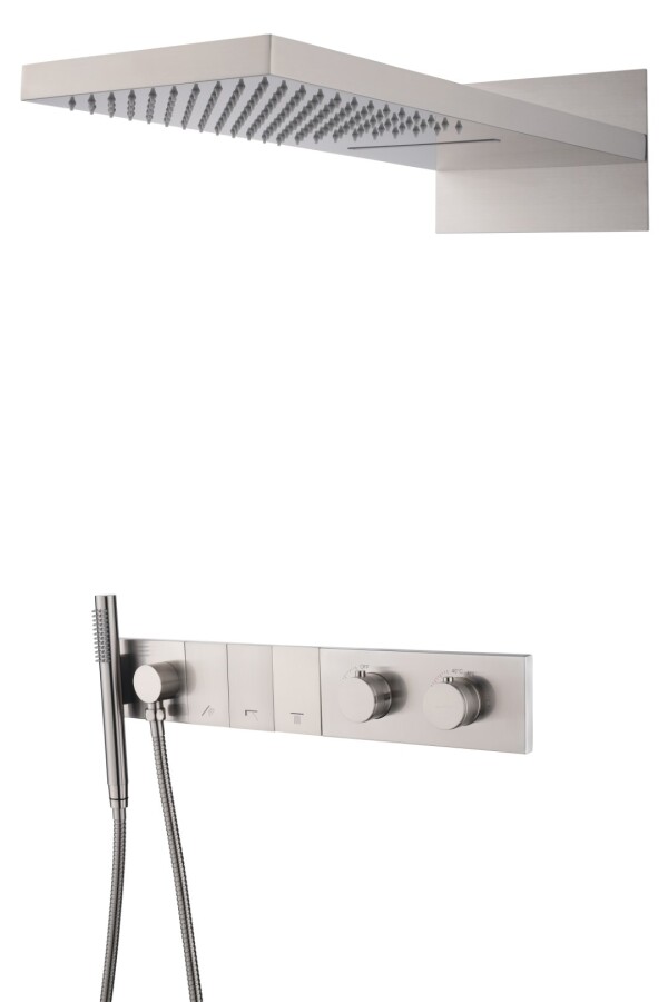 Душевая система трехпозиционная с термостатом Boheme Zodiac Nikel Brush 133-NB