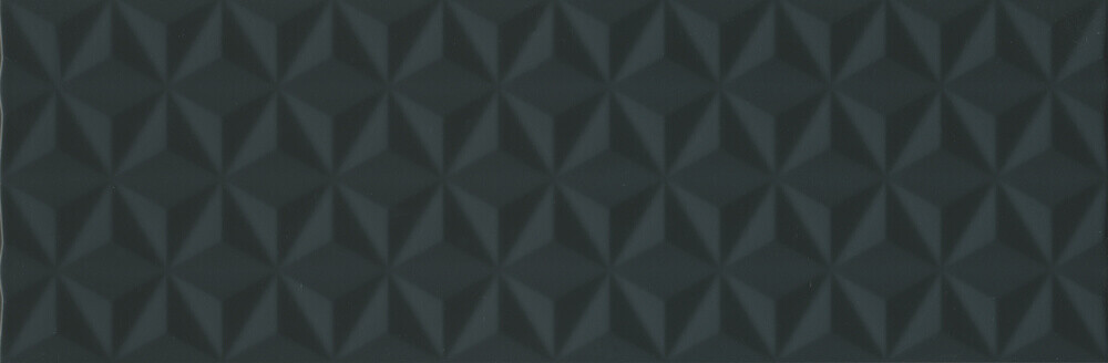 12121R Диагональ черный структура обрезной 25х75 керамическая плитка