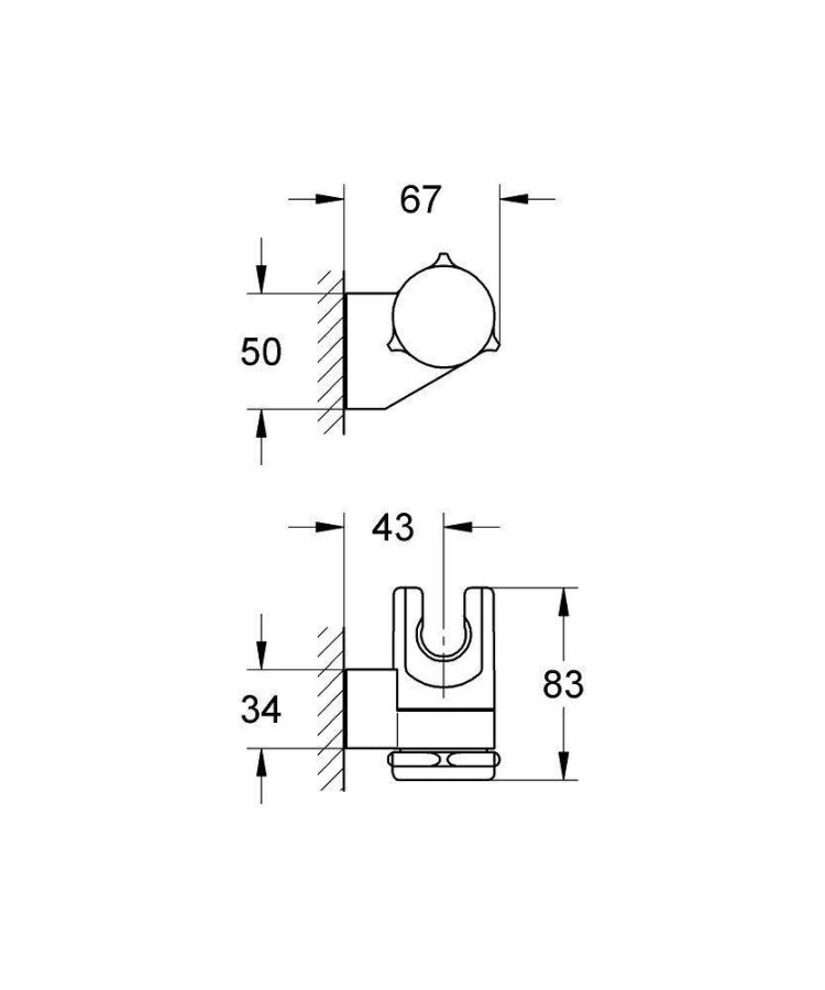 Grohe Relexa 28623000 держатель настенный для ручного душа